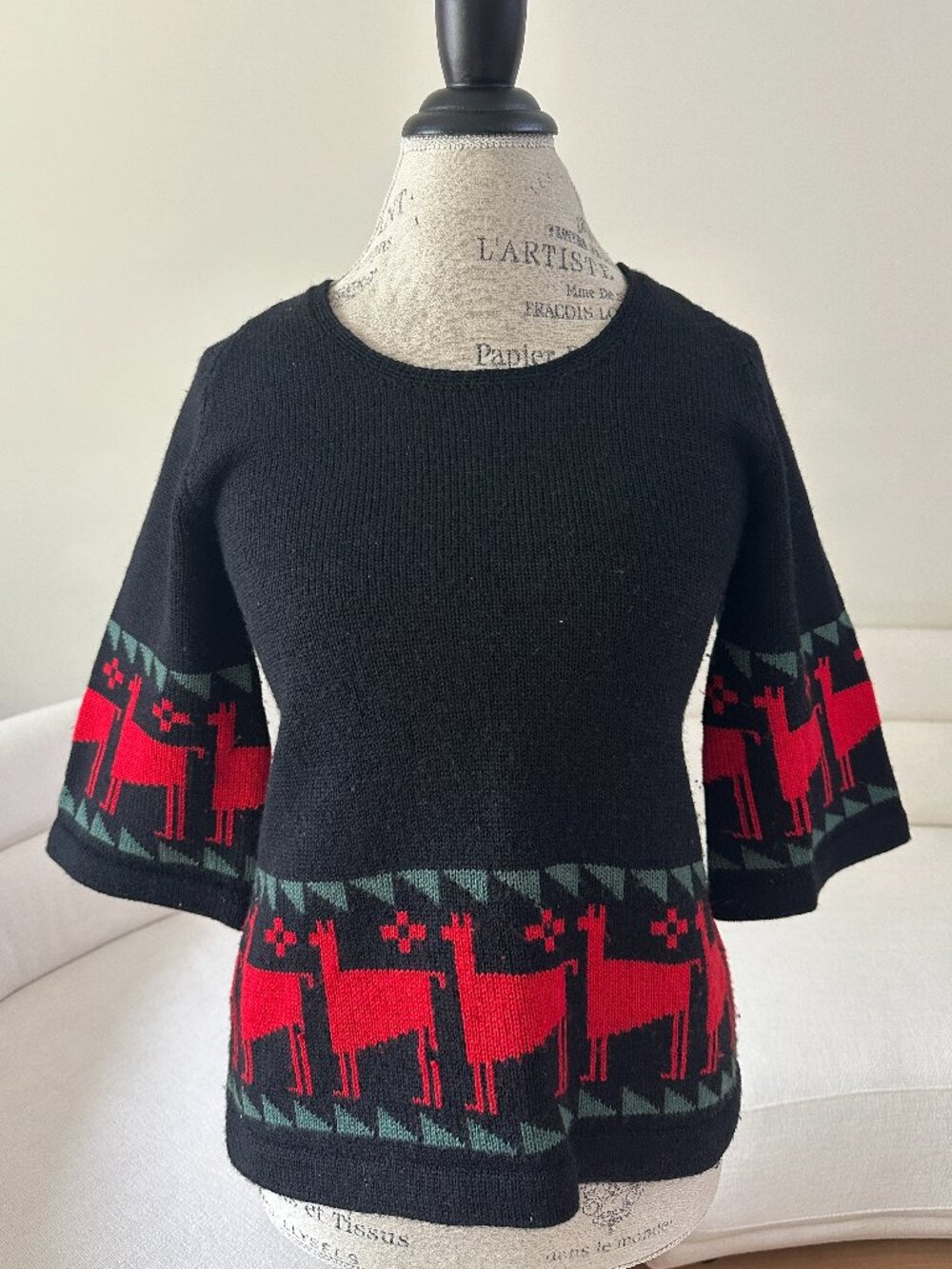Rare vintage DOD Tokyo Murayama Japanese wool knit sweater/tunic, circa late 70s